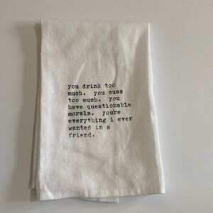 All occasion funny kitchen towel 24x16 NEW with tags